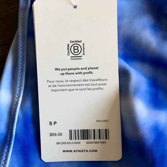 HP 💕 BOGO NWT Athleta Plunge Tankini A-C Blue Tie Dye - Picture 11 of 12